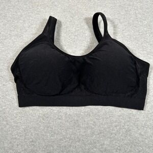 Truekind Daily Comfort Wirefree Shaper Bra‎ Womens 4XL Black Comfort Support